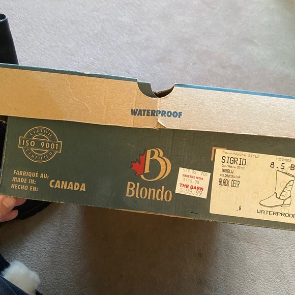 Blondo Sigrid Leather Boots in Box Shearling Lined 8.5 Fits like 7.5 New Biker - Picture 4 of 7